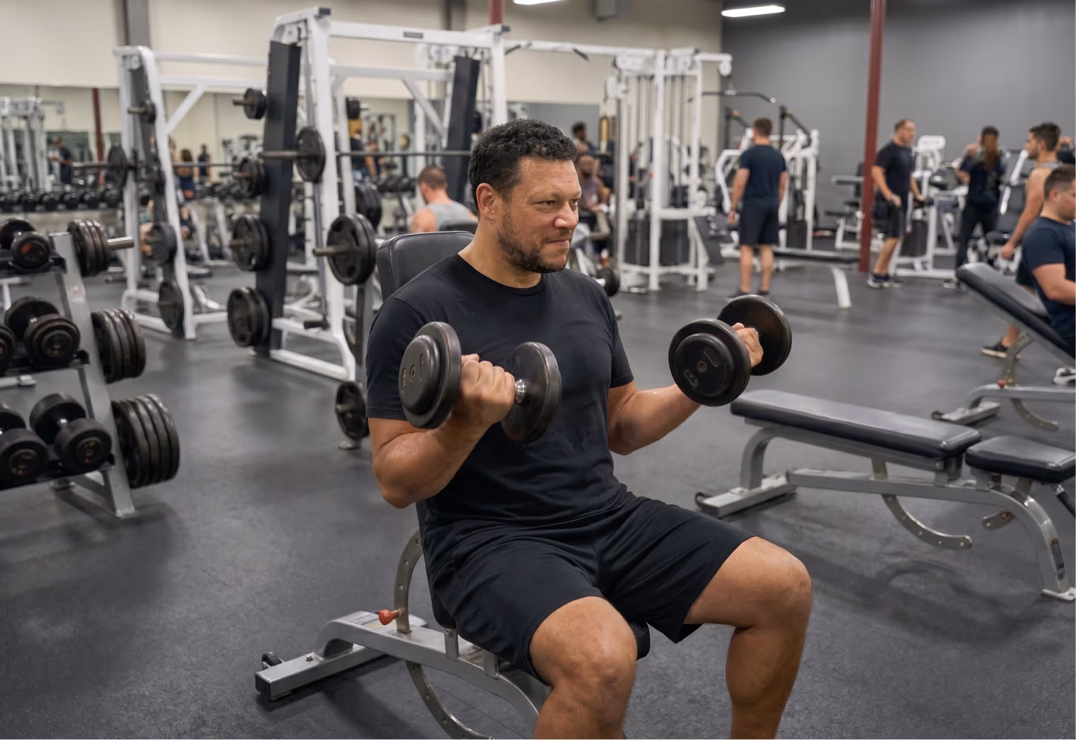 Patient in activewear as his Sermorelin protocol starts to support recovery and performance.