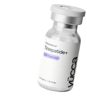 Personalized Tirzepatide+ GLP-1 injection vial — Yucca Health