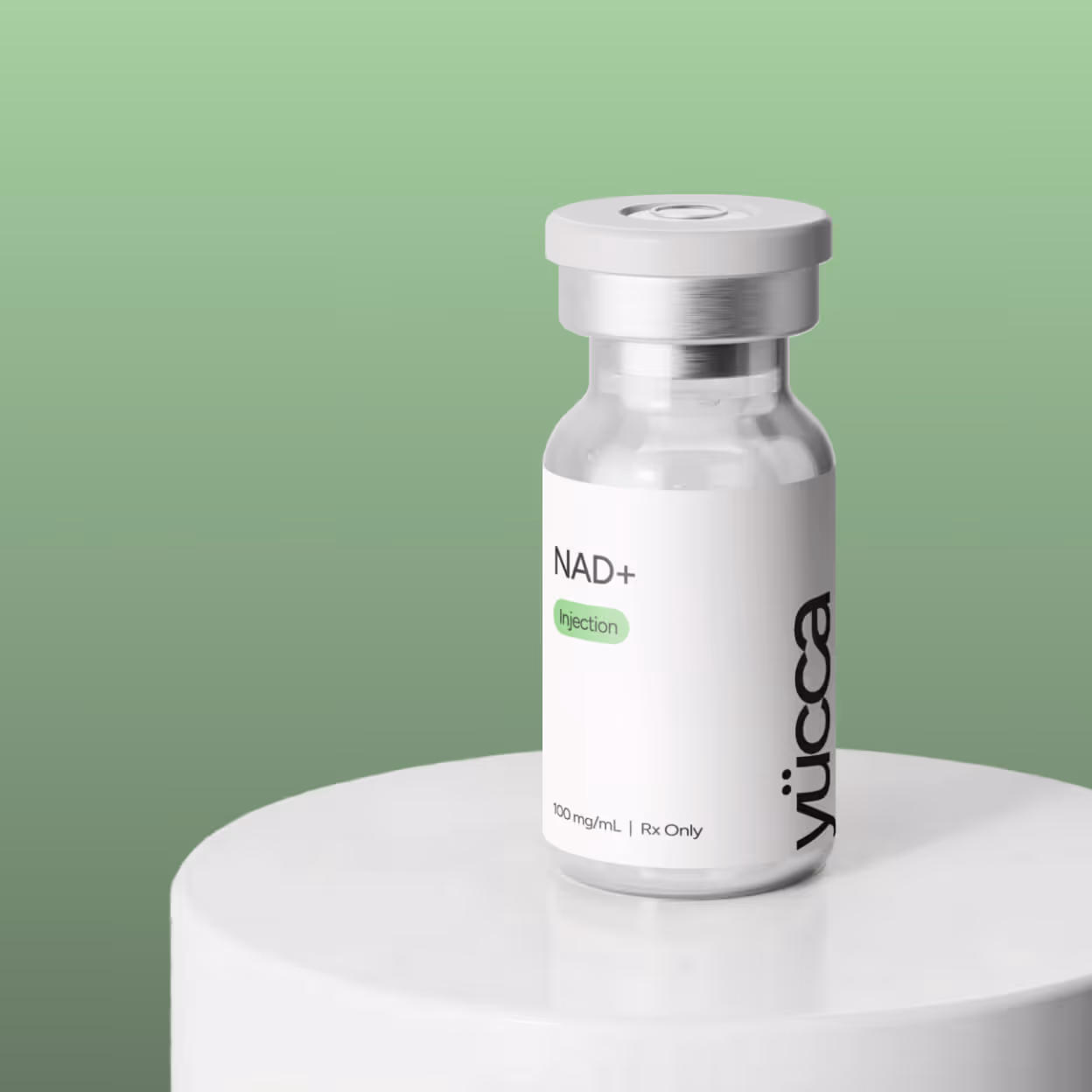 NAD+ longevity injection vial 100mg/mL on display — Yucca Health