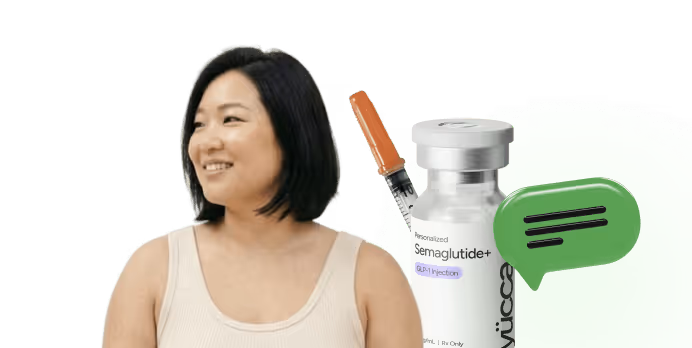Yucca Health patient with personalized semaglutide injection and 24/7 care team support